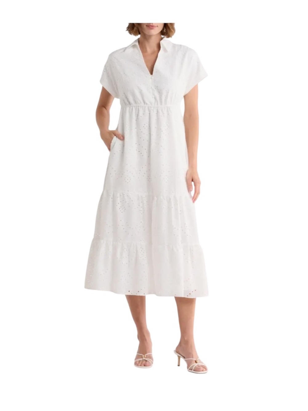 Sam Edelman Eyelet Maxi Short Shirt Dress